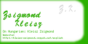 zsigmond kleisz business card